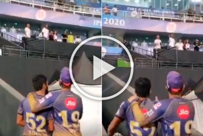Rahul Tripathi meets SRK after KKR win in IPL 2020