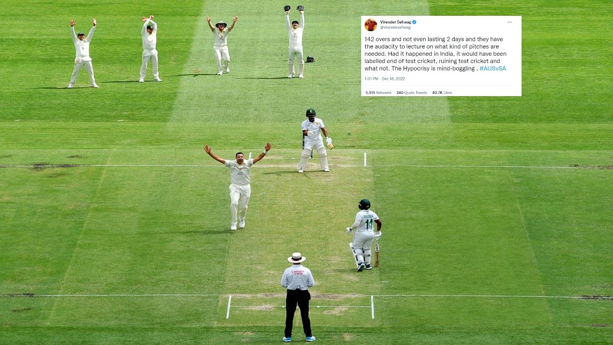 AUS vs SA "Hypocrisy is mindboggling", Sehwag slams Gabba pitch after