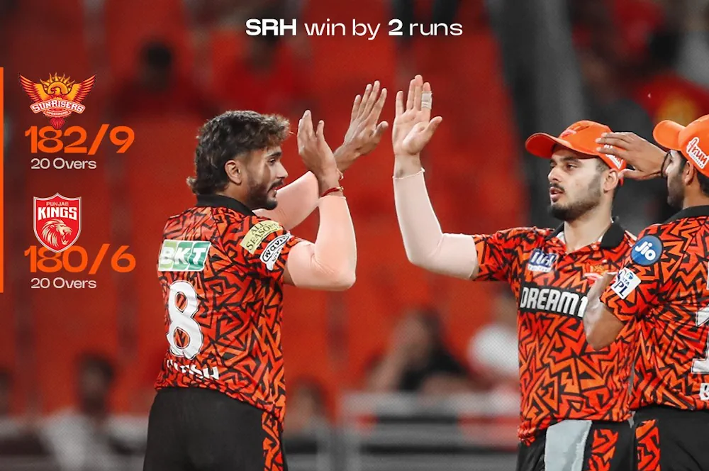 IPL 2024: Sunrisers Hyderabad Edge Out Punjab Kings in a Thriller at Mullanpur