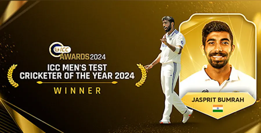 Jasprit Bumrah named ICC Men’s Test Cricketer of the Year 2024