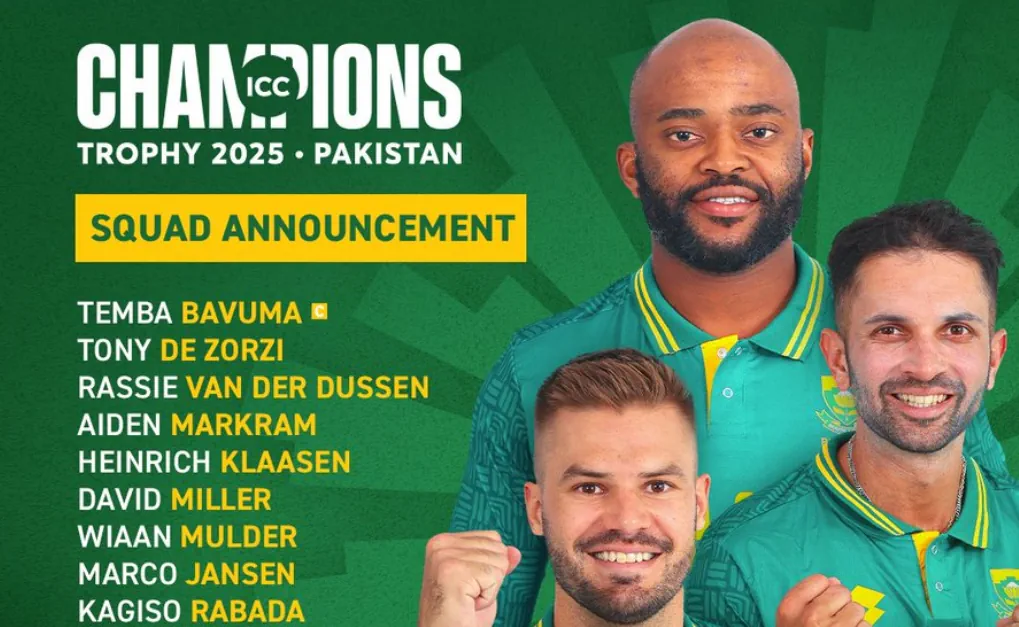 South Africa announce strong squad for ICC Champions Trophy 2025 as Anrich Nortje, Lungi Ngidi return