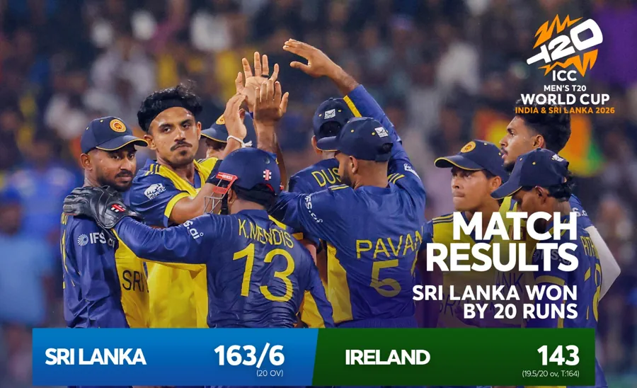Sri Lanka Beat Ireland By 20 Runs In T20 World Cup Opener